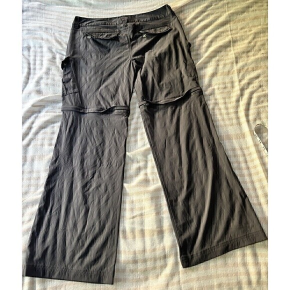 Prana Convertible Zip Off Outdoor Activewear Hiking Pants Womens 14 Gray shorts - Picture 2 of 10